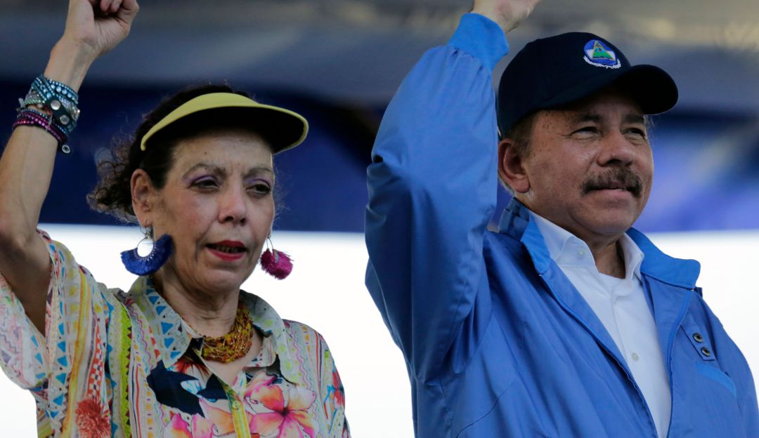 El presidente de Nicaragua, Daniel Ortega, y su esposa, la vicepresidenta Rosario Murillo El presidente de Nicaragua, Daniel Ortega, y su esposa, la vicepresidenta Rosario Murillo