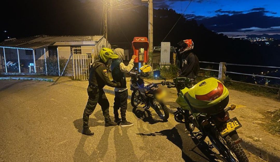 Foto: Enviada desde la Policía Metropolitana de Manizales. Foto: Enviada desde la Policía Metropolitana de Manizales.