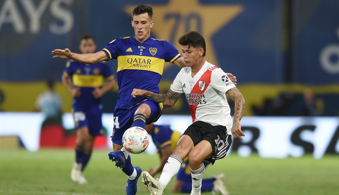 Jorge Carrascal en el pasado 'Superclásico' ante Boca Juniors. Jorge Carrascal en el pasado 'Superclásico' ante Boca Juniors.