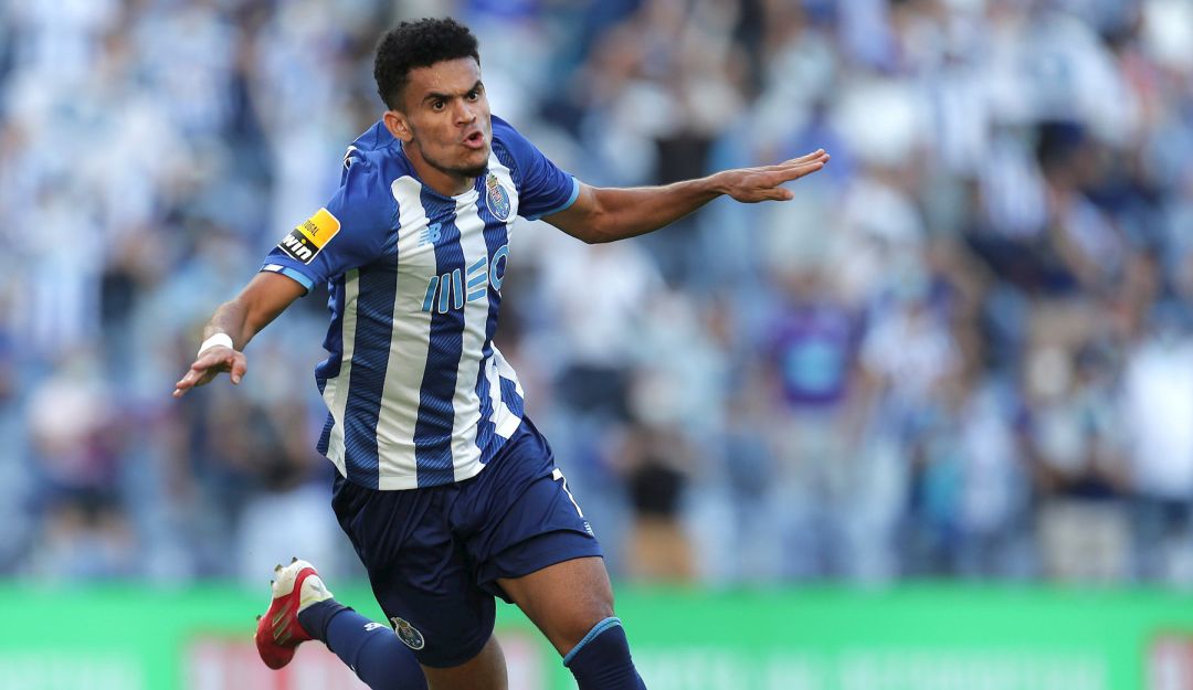 Luis Diaz festeja su primer gol en la Liga de Portugal 2021-2022. Luis Diaz festeja su primer gol en la Liga de Portugal 2021-2022.