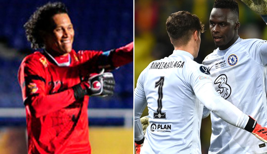 Jorge Henríquez de Alianza Petrolera 2012 y Kepa con Mendy en Chelsea 2021 Jorge Henríquez de Alianza Petrolera 2012 y Kepa con Mendy en Chelsea 2021