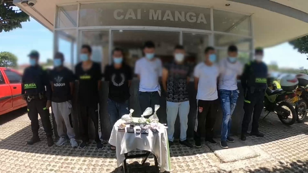 Capturaron a ocho hombres por atraco a un establecimiento en Cartagena