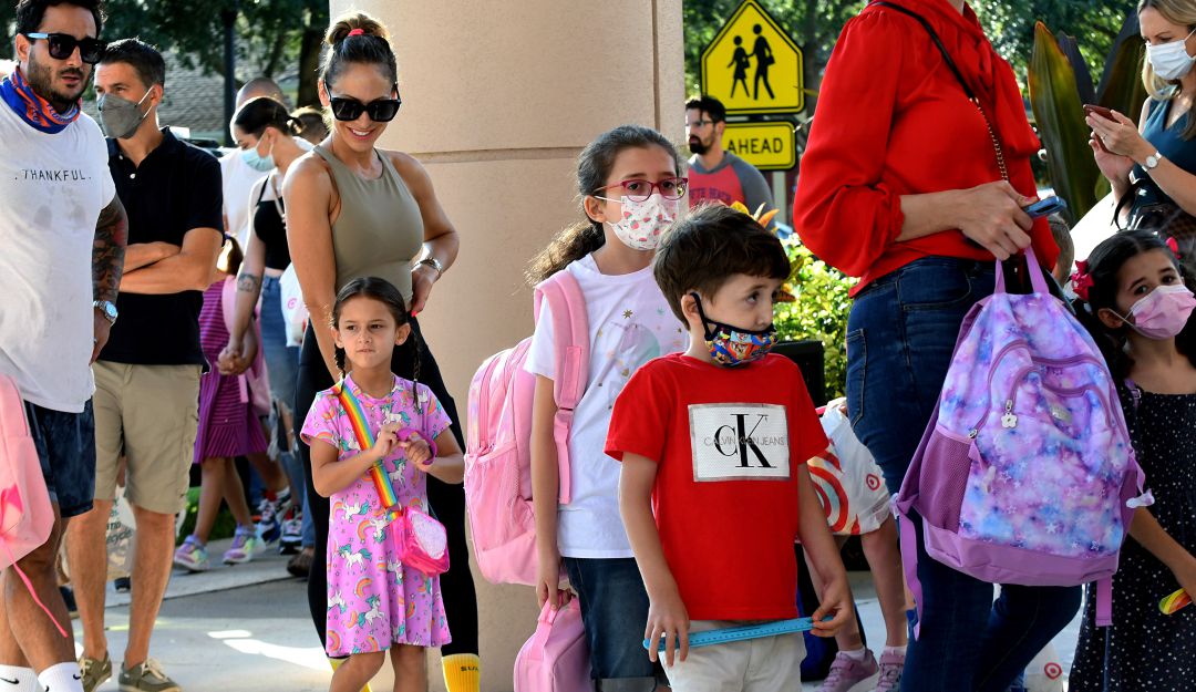 Niños de regreso a clases presenciales en Estados Unidos. Niños de regreso a clases presenciales en Estados Unidos.