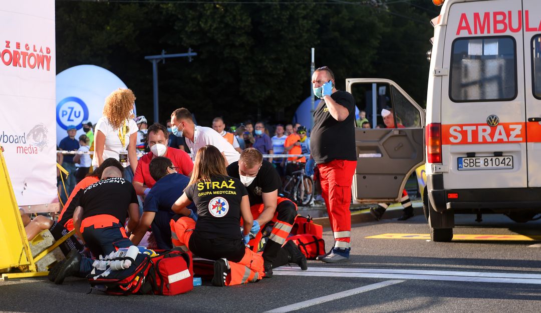 Accidente de Fabio Jakobsen en el Tour de Polonia 2020 Accidente de Fabio Jakobsen en el Tour de Polonia 2020