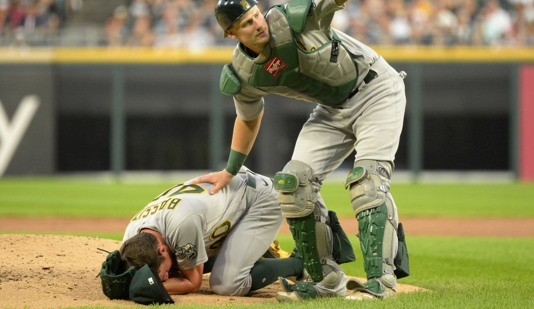 Chris Bassitt, pitcher de los Oakland Athletics Chris Bassitt, pitcher de los Oakland Athletics