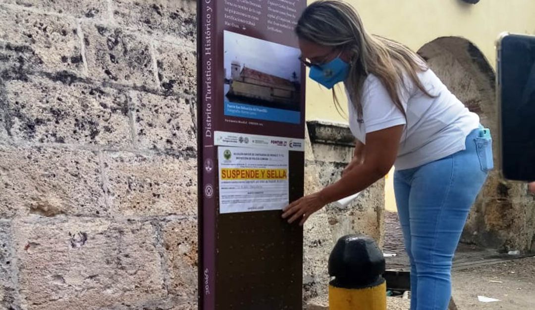 La Inspección de Policía del Centro Histórico, selló y suspendió una obra que se realizaba en el Fuerte de San Sebastián del Pastelillo La Inspección de Policía del Centro Histórico, selló y suspendió una obra que se realizaba en el Fuerte de San Sebastián del Pastelillo