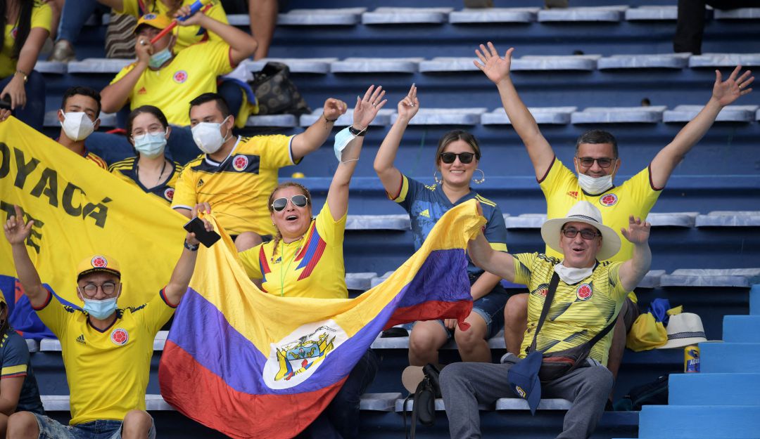 Hinchas de la Selección Colombia en el duelo ante Argentina en 2021 en el Metropolitano de Barranquilla Hinchas de la Selección Colombia en el duelo ante Argentina en 2021 en el Metropolitano de Barranquilla