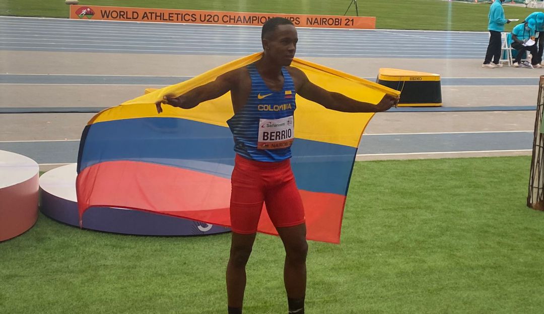 Jhon Berrio, subcampeón mundial en salto largo Sub 20 Jhon Berrio, subcampeón mundial en salto largo Sub 20