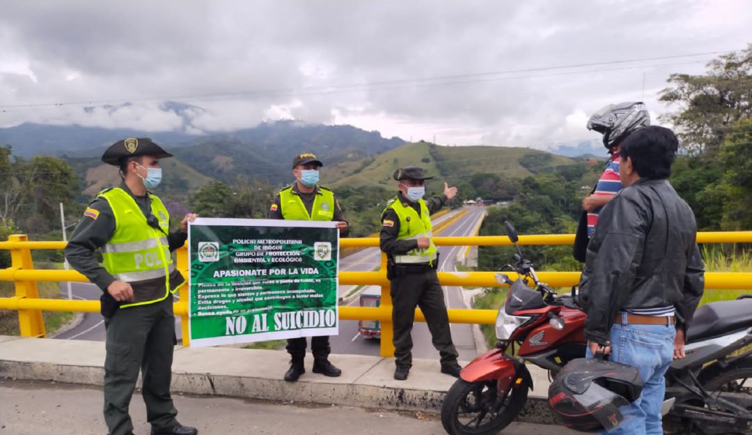 Campaña contra el suicidio en el puente de la variante de Ibagué Campaña contra el suicidio en el puente de la variante de Ibagué