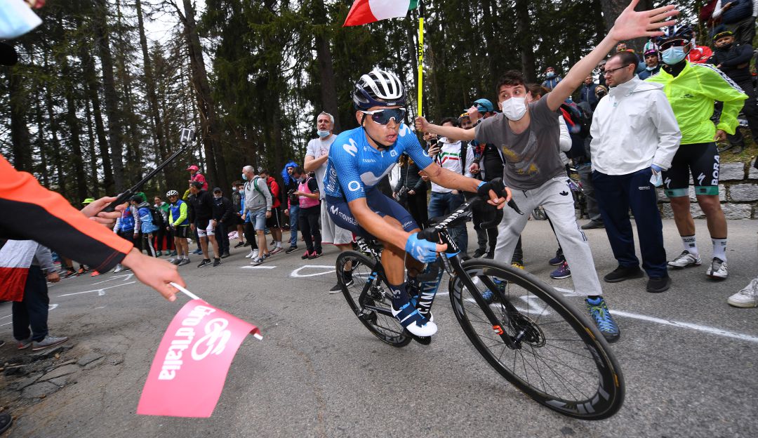 Einer Rubio, ciclista colombiano, durante su participación en el pasado Giro de Italia. Einer Rubio, ciclista colombiano, durante su participación en el pasado Giro de Italia.