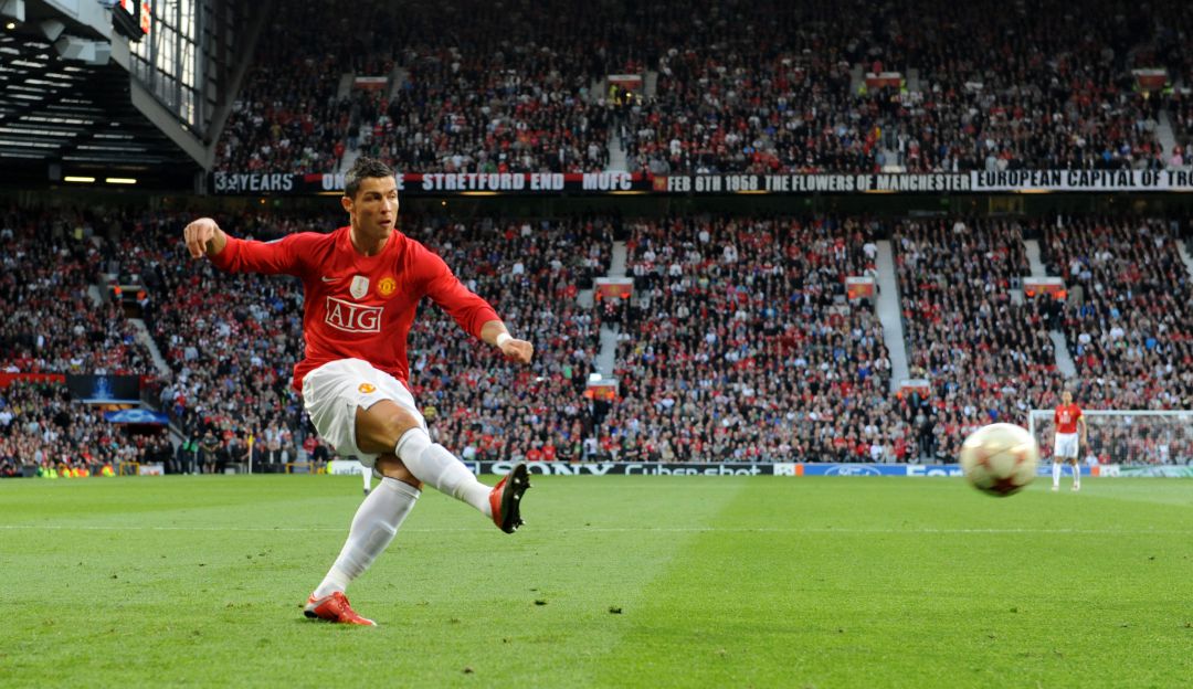 Cristiano Ronaldo con el Manchester United en 2009 Cristiano Ronaldo con el Manchester United en 2009