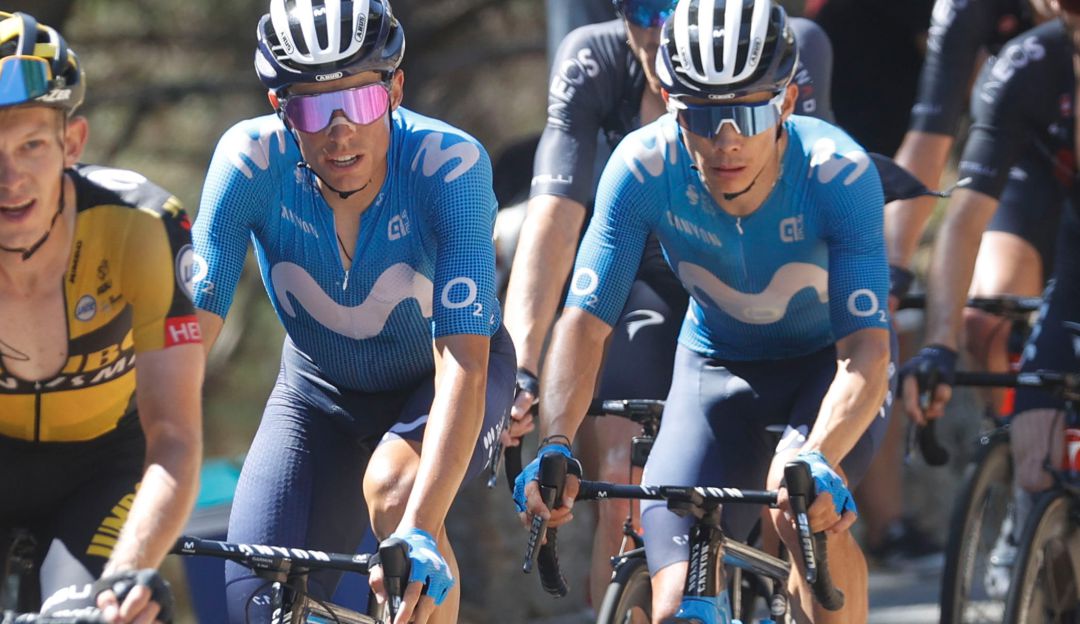 Enric Mas y Miguel Ángel López del Movistar Team en La Vuelta a España 2021 Enric Mas y Miguel Ángel López del Movistar Team en La Vuelta a España 2021