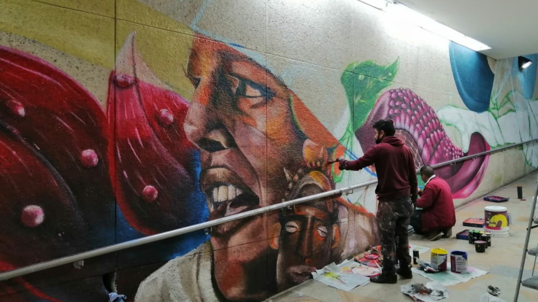 El Portal Suba se llena de colores con murales sobre la diversidad