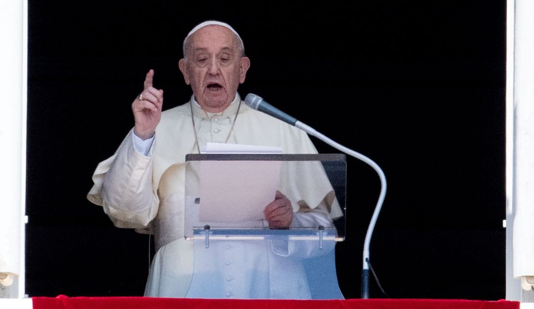 El papa Francisco durante el Ángelus. El papa Francisco durante el Ángelus.