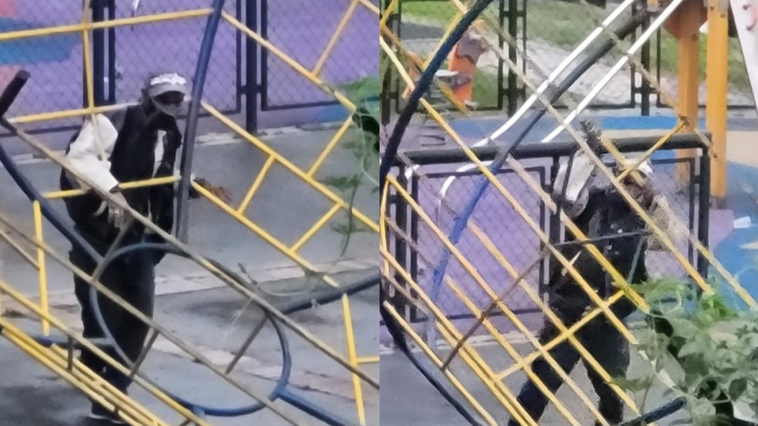 ¿Descarados? Ladrones se roban juegos infantiles en el barrio Pradera