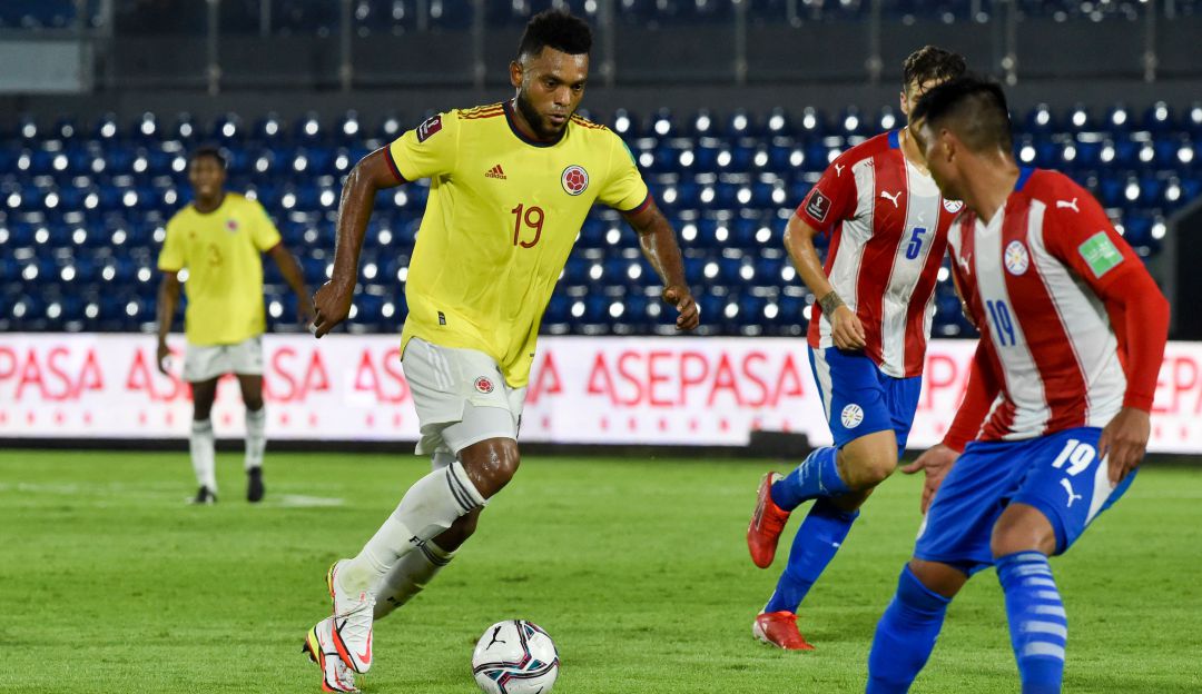 Miguel Ángel Borja con la Selección Colombia ante Paraguay en las Eliminatorias a Catar 2022 Miguel Ángel Borja con la Selección Colombia ante Paraguay en las Eliminatorias a Catar 2022
