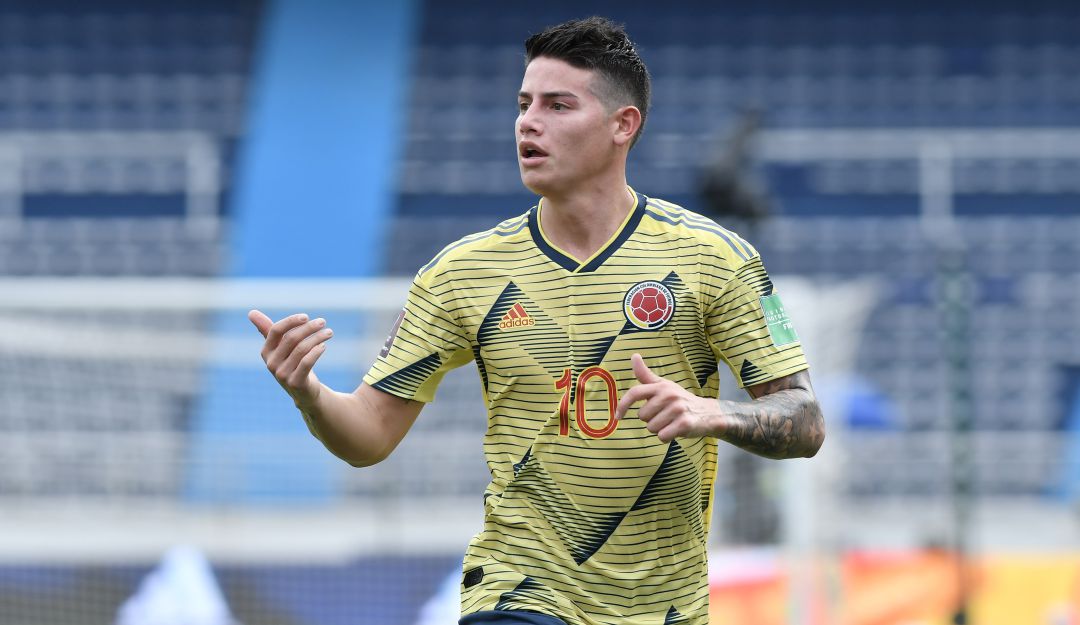 James Rodríguez en el partido ante Uruguay por Eliminatorias James Rodríguez en el partido ante Uruguay por Eliminatorias