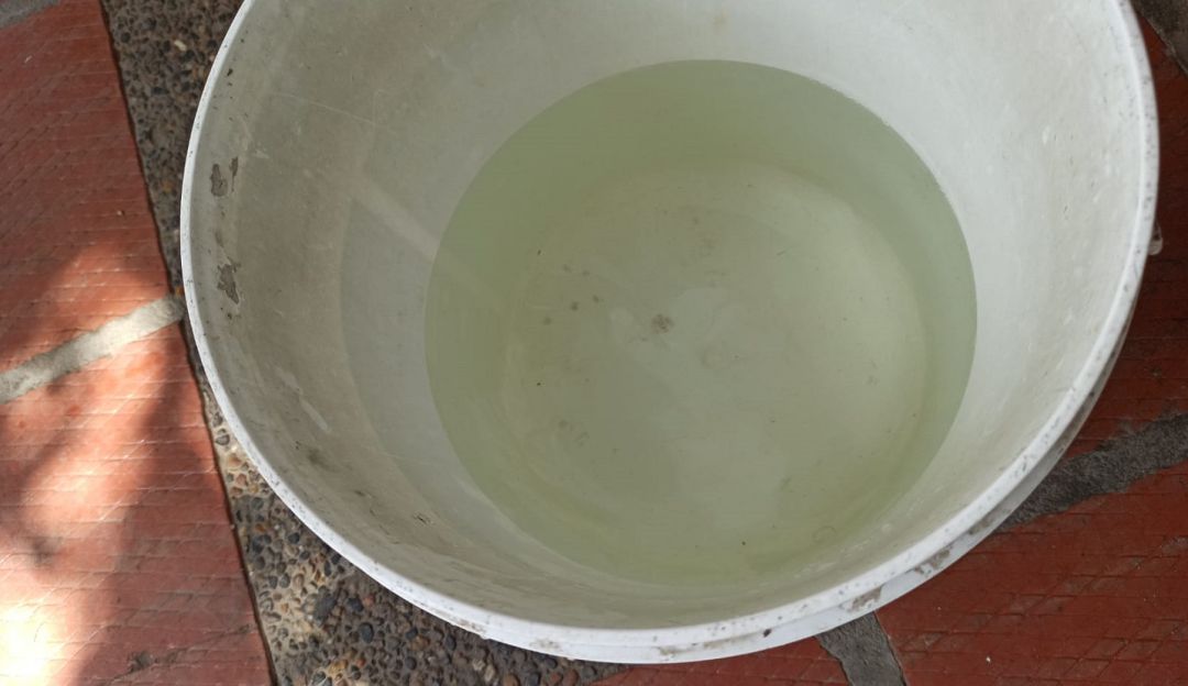 El agua en la ciudad presenta variaciones en el color El agua en la ciudad presenta variaciones en el color