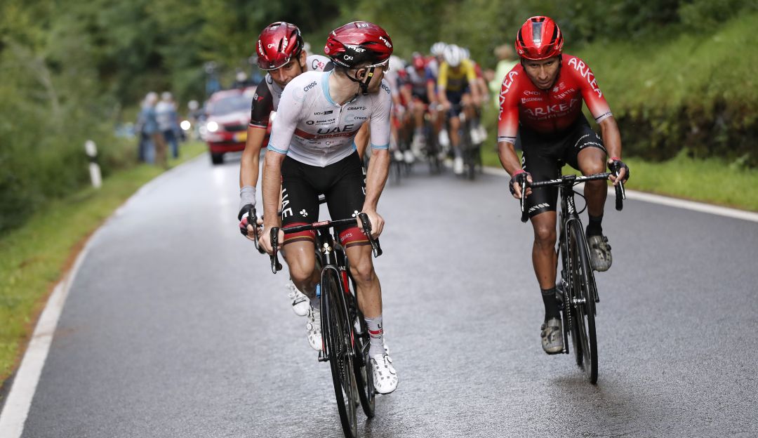 Marc Hirshi junto a Nairo Quintana en el Tour de Luxemburgo 2021 Marc Hirshi junto a Nairo Quintana en el Tour de Luxemburgo 2021