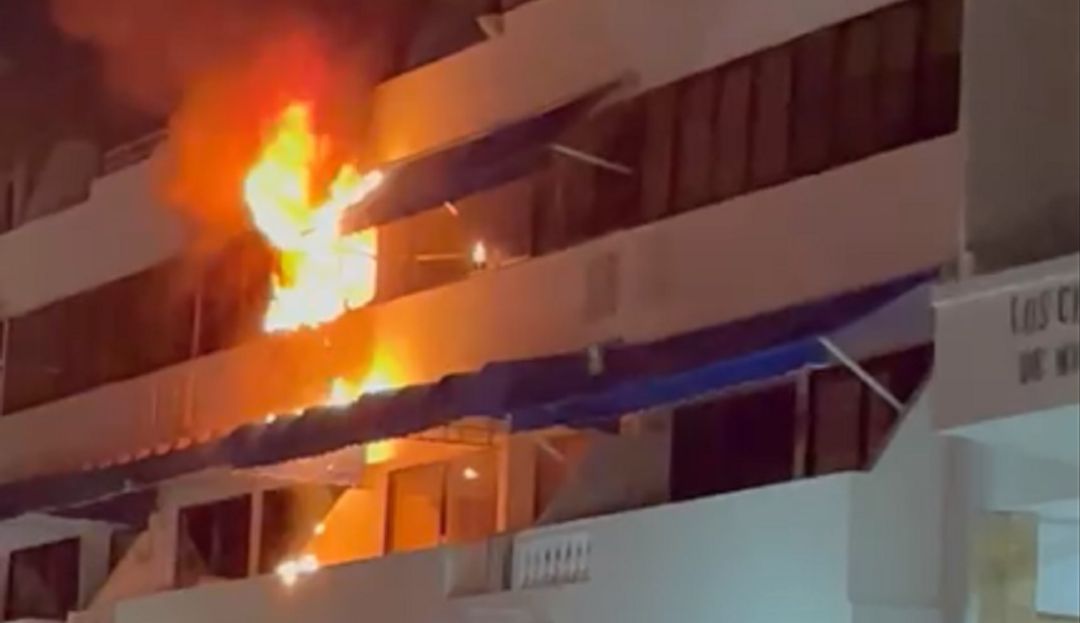La conflagración se registró en el edificio Los Cedros de Manga La conflagración se registró en el edificio Los Cedros de Manga