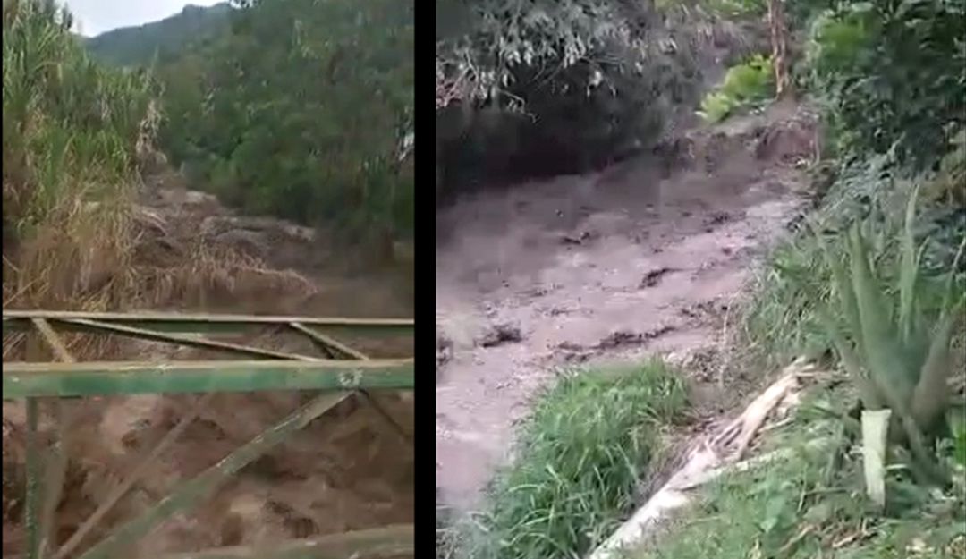 Creciente del río Aguas Claras de Riosucio Creciente del río Aguas Claras de Riosucio