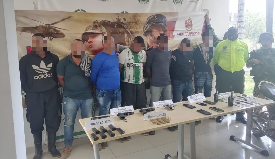 Capturan a seis presuntos integrantes del Clan del Golfo al norte del Valle Capturan a seis presuntos integrantes del Clan del Golfo al norte del Valle