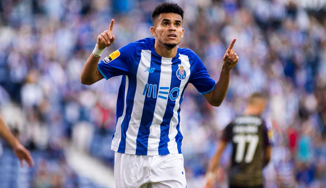 Luis Díaz festeja su más reciente anotación en la Liga de Portugal. Luis Díaz festeja su más reciente anotación en la Liga de Portugal.