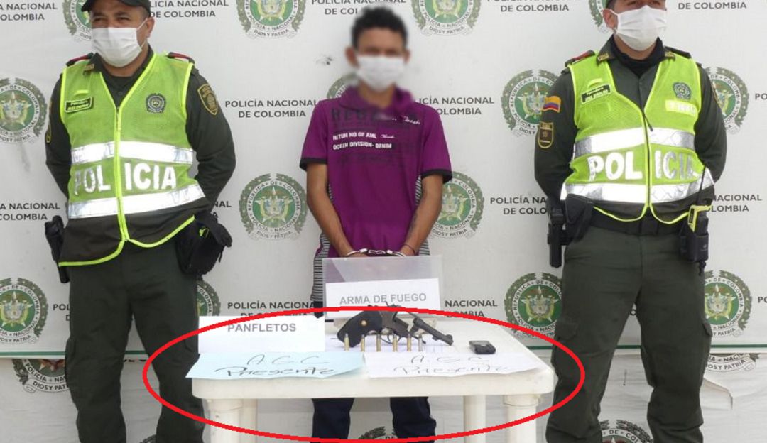 Acciones contra la ilegalidad: En operación especial cae un presunto sicario con pasquín de las AGC Acciones contra la ilegalidad: En operación especial cae un presunto sicario con pasquín de las AGC