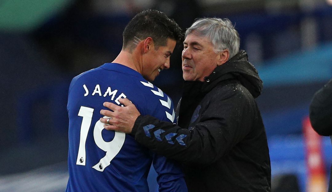 James Rodríguez y Carlo Ancelotti James Rodríguez y Carlo Ancelotti