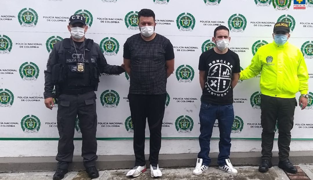 Luis Fernando García y Julián Ramiro González, capturados en Bogotá. Luis Fernando García y Julián Ramiro González, capturados en Bogotá.