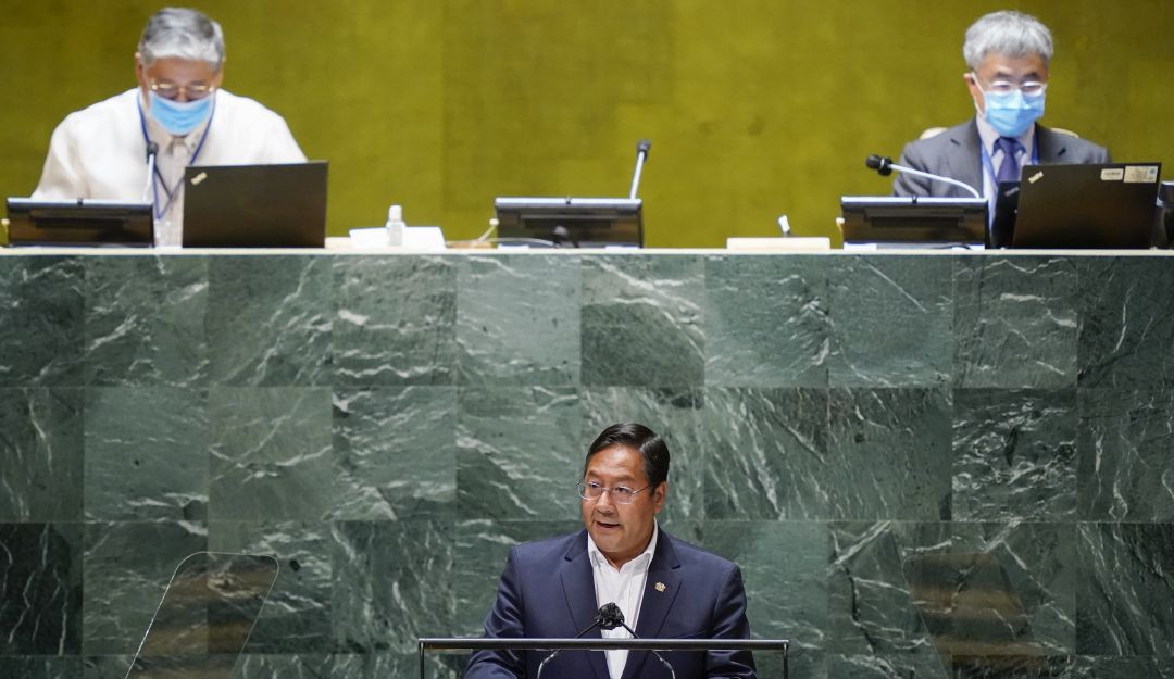 El mandatario Luis Arce criticó que hubo países e instituciones que participaron en conjunto para desestabilizar Bolivia en 2019. El mandatario Luis Arce criticó que hubo países e instituciones que participaron en conjunto para desestabilizar Bolivia en 2019.