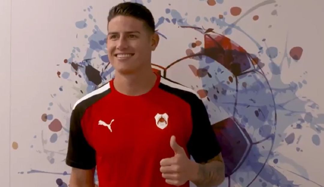 James Rodríguez en la presentación de los exámenes médicos con el Al-Rayyan. James Rodríguez en la presentación de los exámenes médicos con el Al-Rayyan.