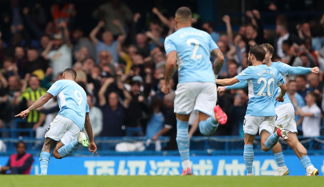 Gabriel Jesus festeja el gol del triunfo ante el Chelsea. Gabriel Jesus festeja el gol del triunfo ante el Chelsea.