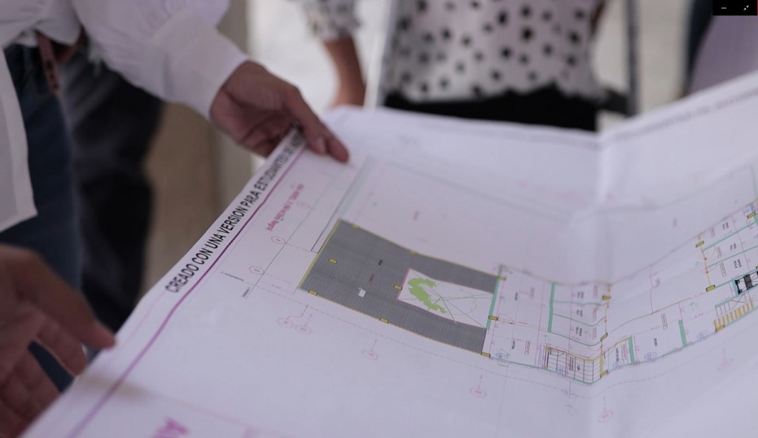 Plano de la construcción. Captura de video Gobernación del Atlántico Plano de la construcción. Captura de video Gobernación del Atlántico