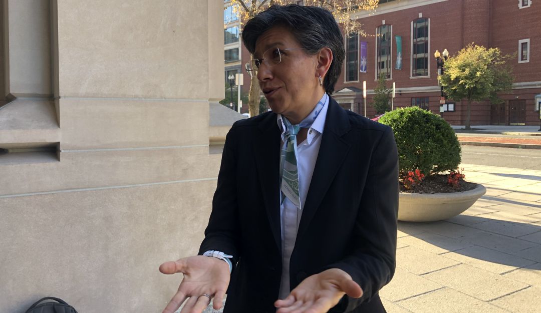 La alcaldesa Claudia López durante su visita en Estados Unidos. La alcaldesa Claudia López durante su visita en Estados Unidos.