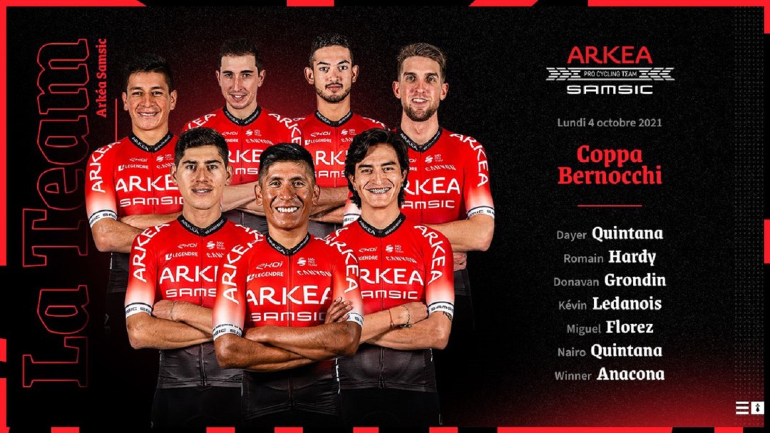 Nairo Quintana liderará al Arkéa Samsic en la Coppa Bernocchi