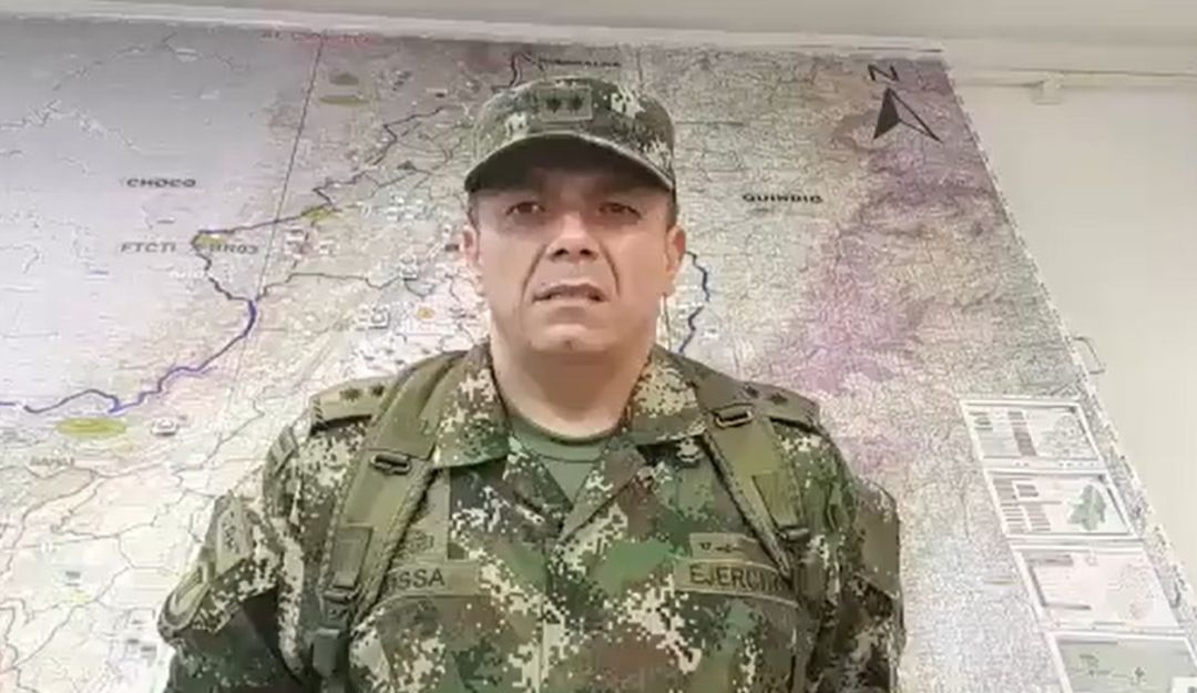 El comandante de la Tercera Brigada del Ejército, general, Miller Vladimir Nossa El comandante de la Tercera Brigada del Ejército, general, Miller Vladimir Nossa