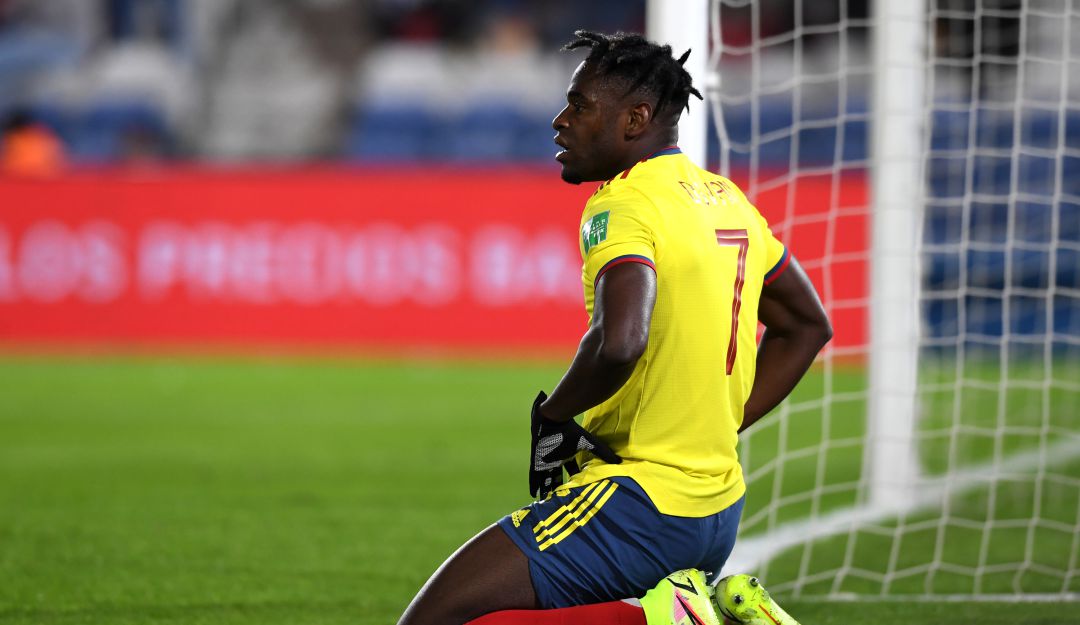 Duván Zapata en el partido Uruguay 0 - 0 Colombia en 2021 Duván Zapata en el partido Uruguay 0 - 0 Colombia en 2021