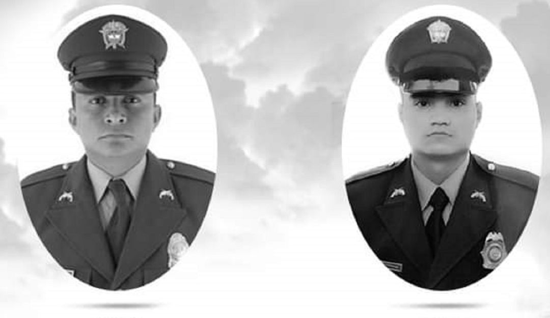 José Alejandro Goyes y Wilmar Guzmán, policías asesinados en Santander de Qulichao. José Alejandro Goyes y Wilmar Guzmán, policías asesinados en Santander de Qulichao.