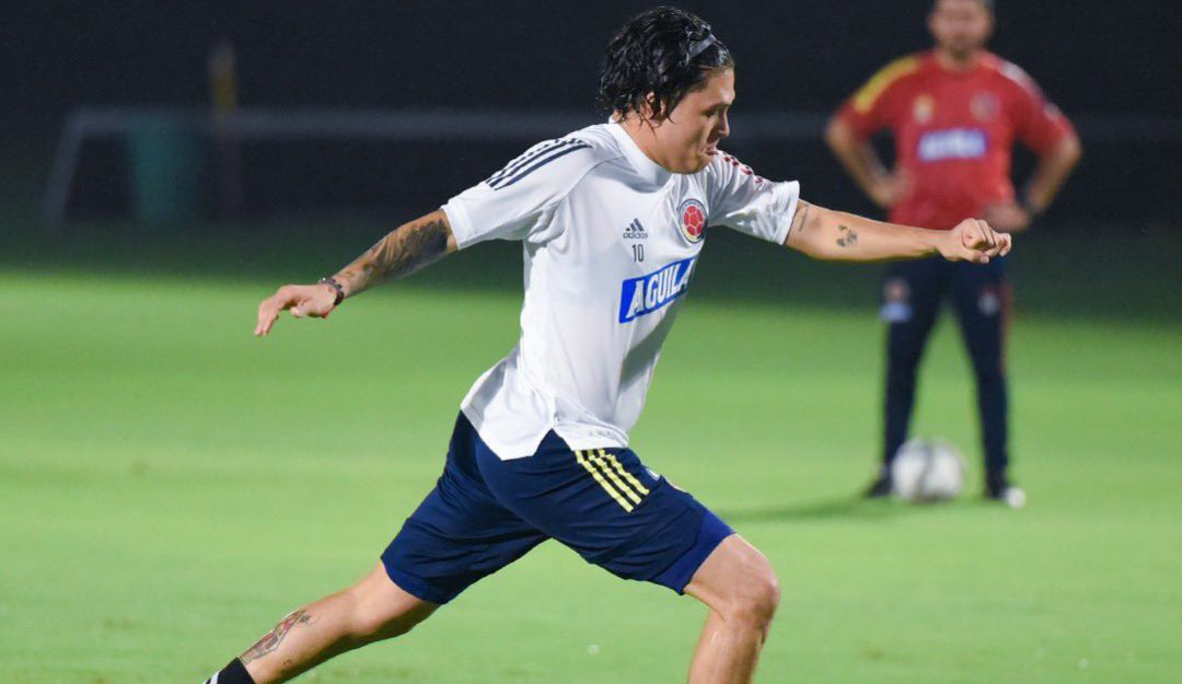 Juan Fernando Quintero entrenando con la Selección Colombia en 2021 Juan Fernando Quintero entrenando con la Selección Colombia en 2021