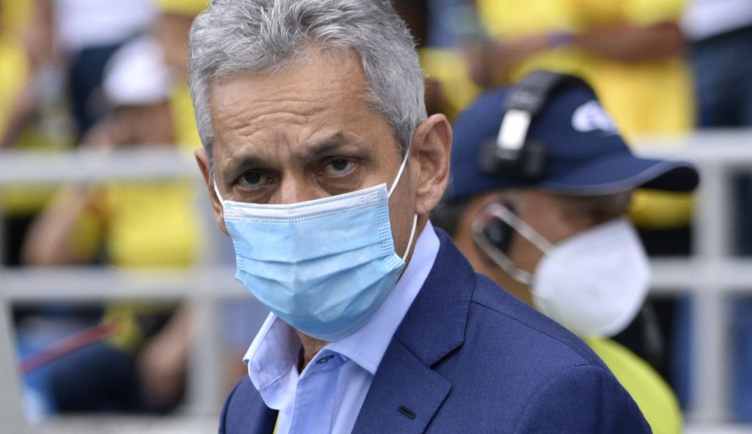 Reinaldo Rueda en el partido Colombia 0 - 0 Brasil en la Eliminatoria 2021 Reinaldo Rueda en el partido Colombia 0 - 0 Brasil en la Eliminatoria 2021