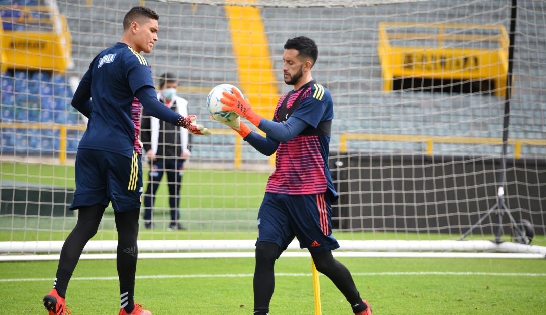 Aldair Quintana y Camilo Vargas entrenando con la Selección Colombia en 2021 Aldair Quintana y Camilo Vargas entrenando con la Selección Colombia en 2021