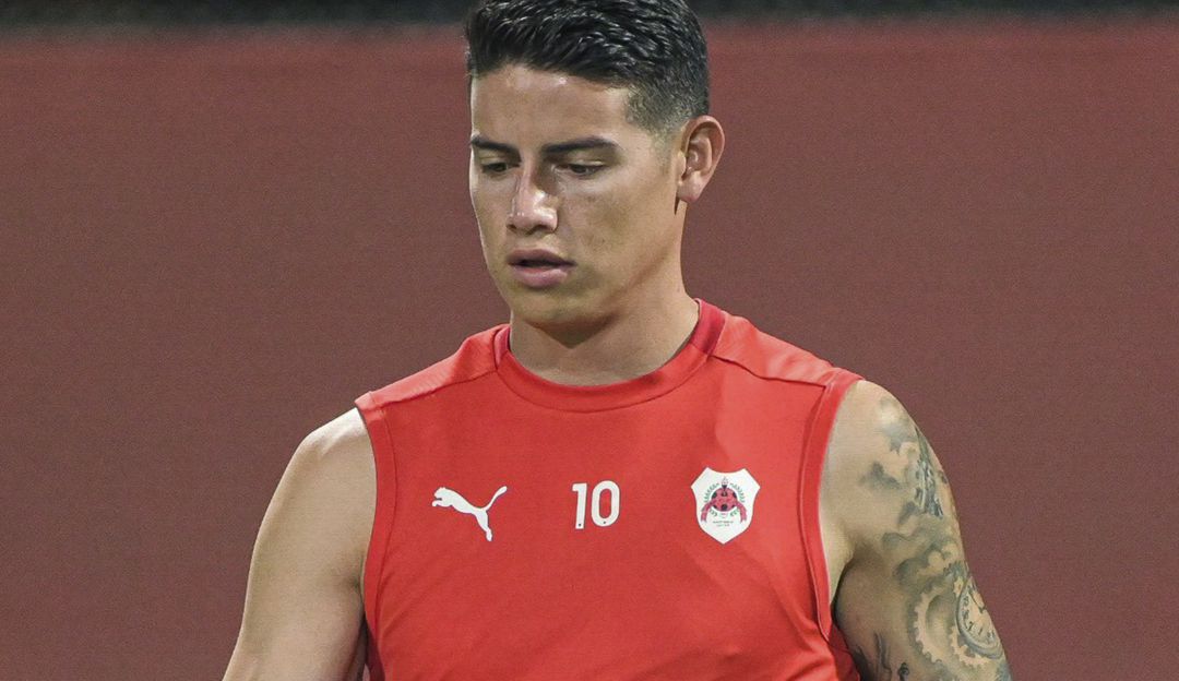 James Rodríguez entrenando con el Al-Rayyan en 2021 James Rodríguez entrenando con el Al-Rayyan en 2021