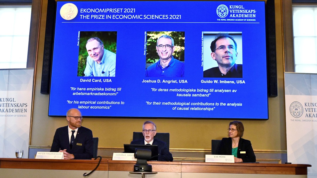 Nobel de Economía para tres especialistas en "experimentos naturales"