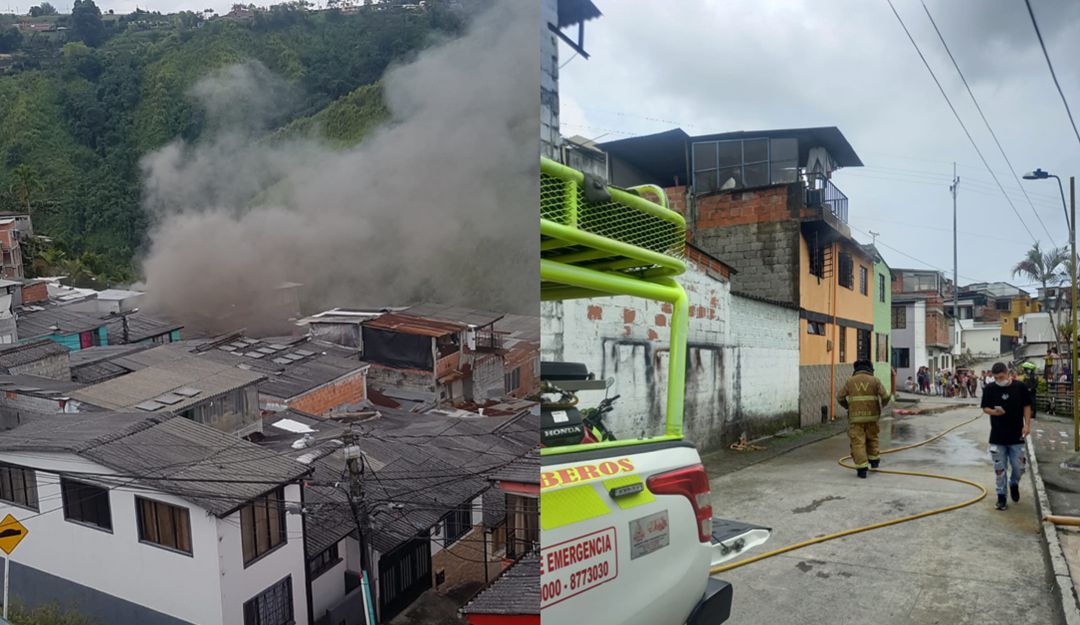 Incendio en el barrio Finca La Coca Incendio en el barrio Finca La Coca