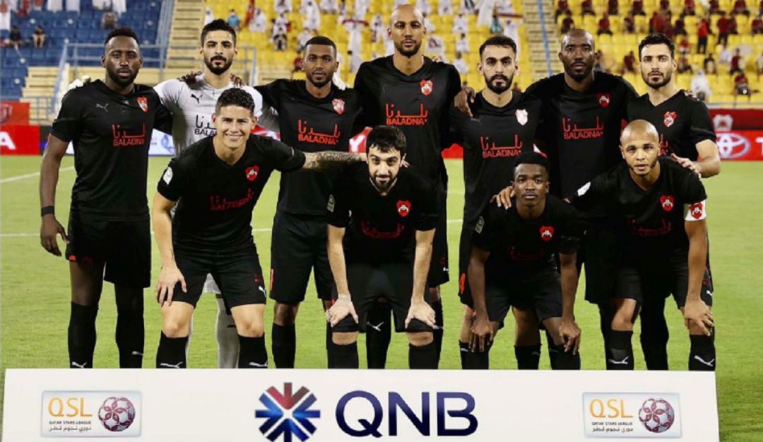 James Rodríguez en su primera titularidad con el Al-Rayyan. James Rodríguez en su primera titularidad con el Al-Rayyan.
