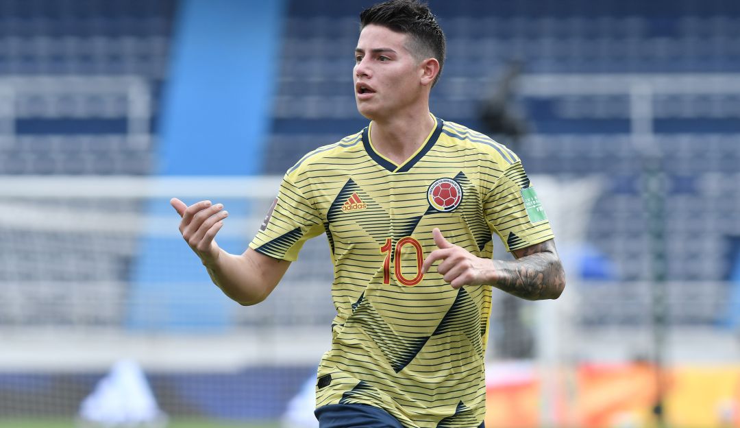 James Rodríguez con la Selección Colombia en 2020 James Rodríguez con la Selección Colombia en 2020