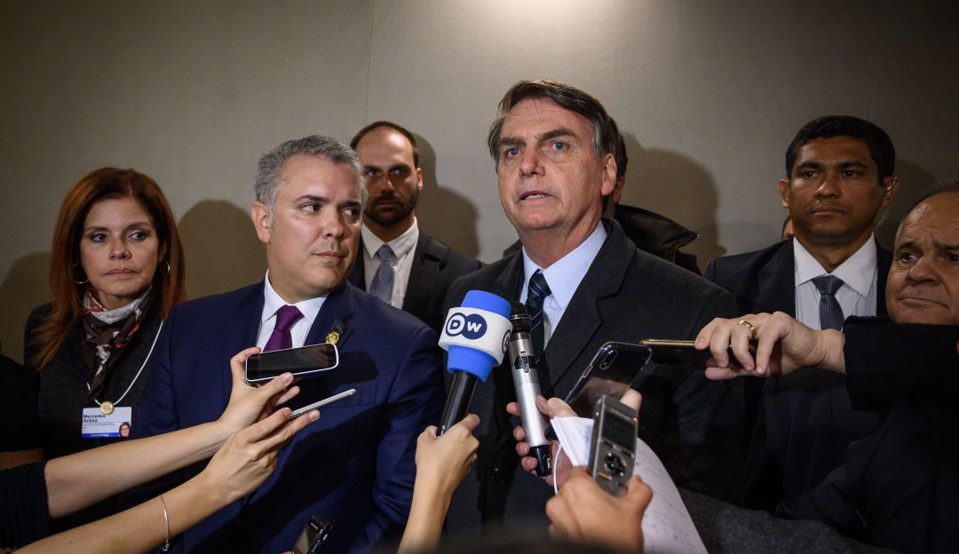 Los mandatarios de Colombia y Brasil: Iván Duque y Jair Bolsonaro. Los mandatarios de Colombia y Brasil: Iván Duque y Jair Bolsonaro.