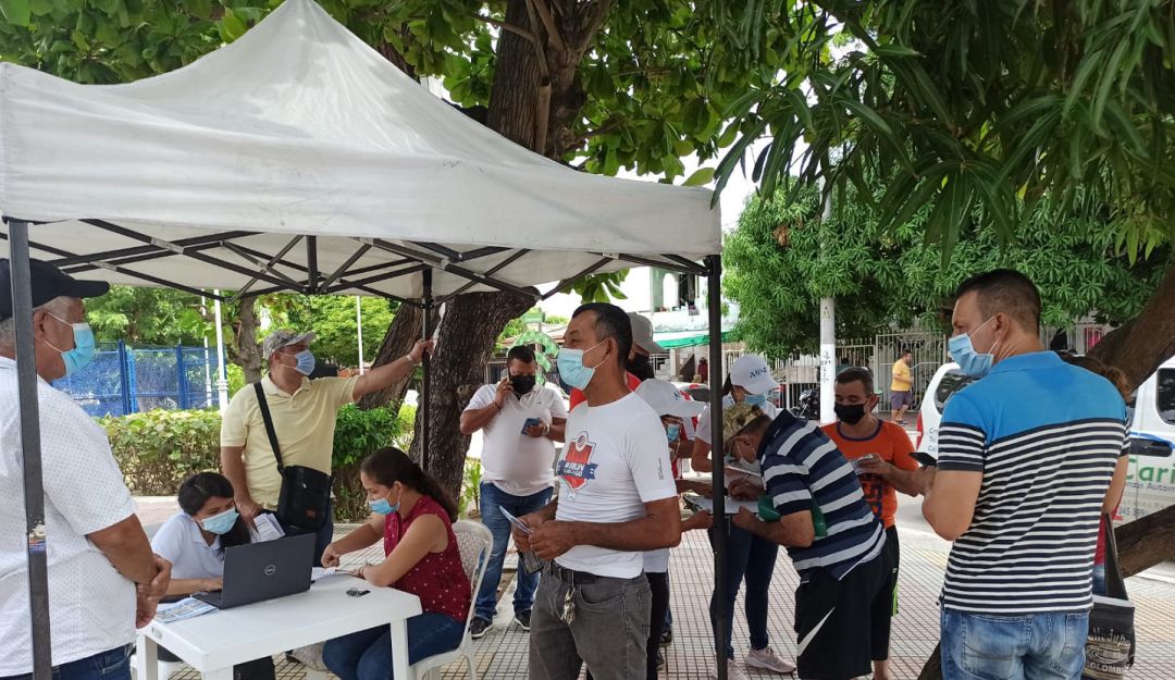 Punto de atención instalado en barrio La Unión Punto de atención instalado en barrio La Unión