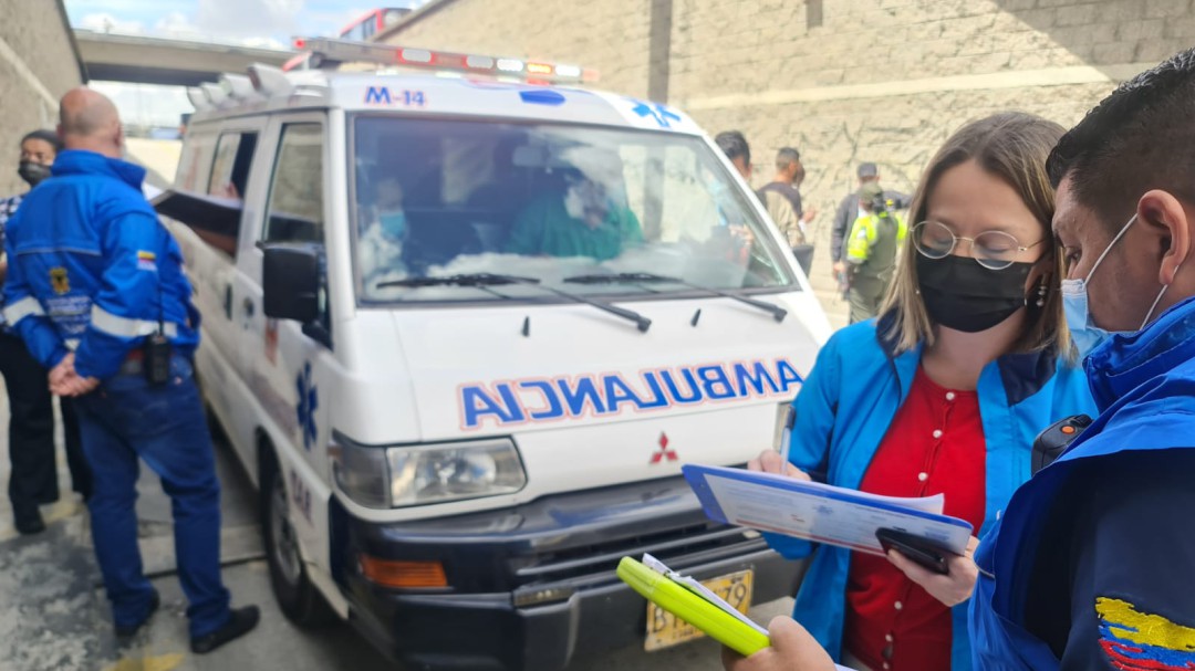 Operativo sorpresa a ambulancias en Bogotá